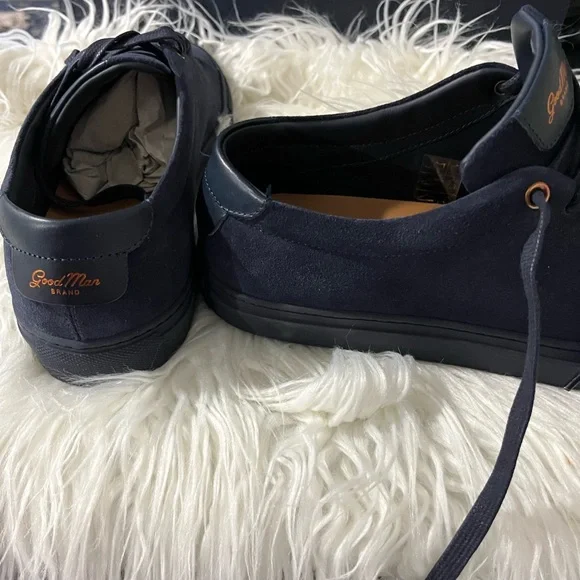 Good Man Brand® Men's Edge Sneaker Italian Suede in Blue 7.5